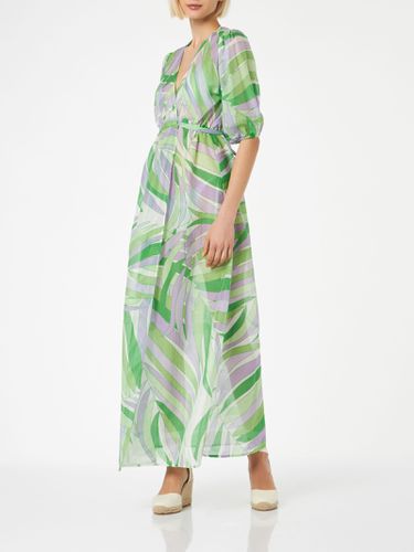 Cotton And Silk Long Dress Bliss With Palm Print - MC2 Saint Barth - Modalova