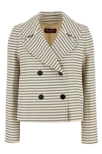 Assuan Striped Double-breasted Jacket - Max Mara Studio - Modalova