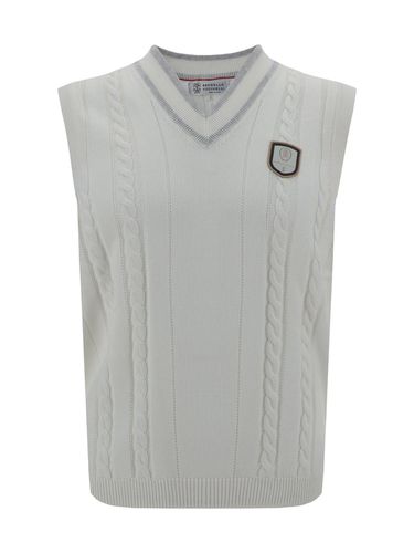 V-neck Knitted Vest - Brunello Cucinelli - Modalova