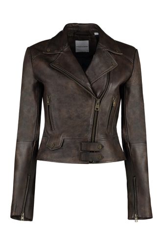Sensibile Leather Biker Jacket - Pinko - Modalova
