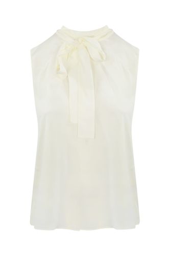 Crepe De Chine Top With Bow - Max Mara Studio - Modalova