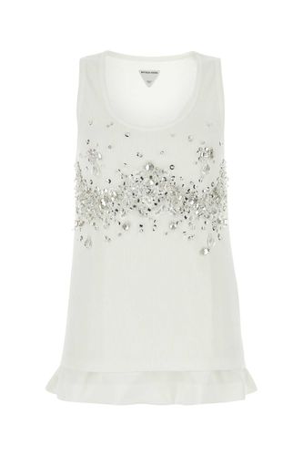 Bottega Veneta White Jersey Top - Bottega Veneta - Modalova