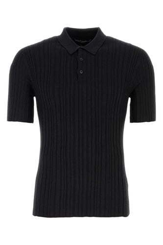 Black Silk Blend Polo Shirt - Dolce & Gabbana - Modalova