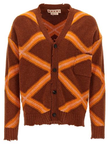 Marni broken Macro Argyle Cardigan - Marni - Modalova