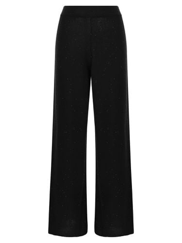 Cotton And Linen Trousers With Micro Sequins - Fabiana Filippi - Modalova