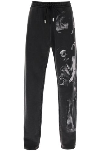 Pants With Drawstring And Graphic Print - Off-White - Modalova