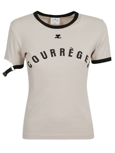 Buckle Contrast Printed T-shirt - Courrèges - Modalova