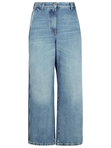 Palm Angels bear Blue Cotton Jeans - Palm Angels - Modalova