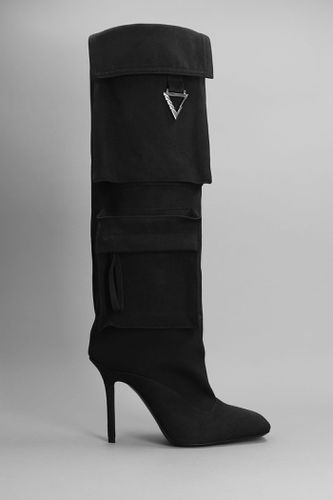 Sienna Tube High Heels Boots In Canvas - The Attico - Modalova