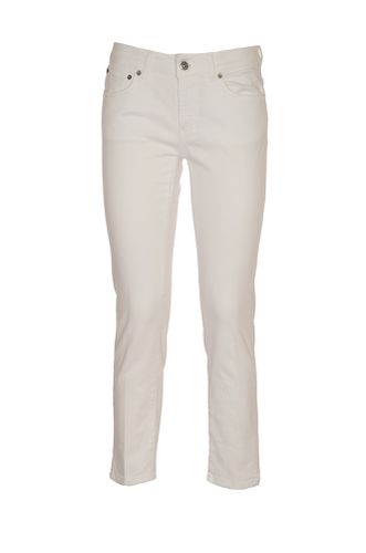 Cloud White Stretch-cotton Denim Jeans - Dondup - Modalova