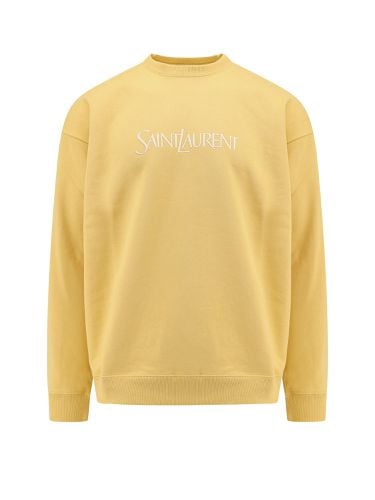 Logo Embroidery Sweatshirt - Saint Laurent - Modalova