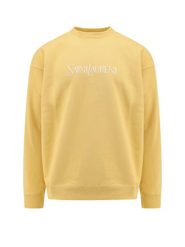 Logo Embroidery Sweatshirt - Saint Laurent - Modalova