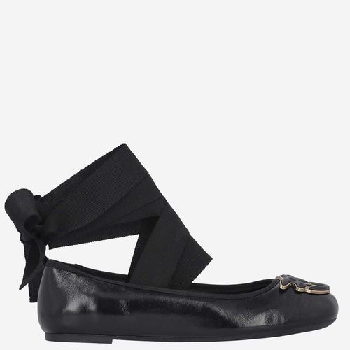 Leather Ballet Flats With Logo - Pinko - Modalova