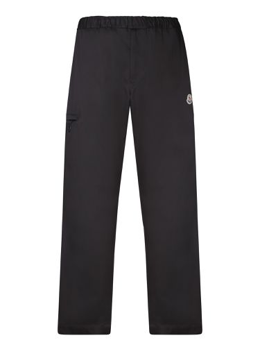 Logo Embroidered Straight Leg Trousers - Moncler - Modalova