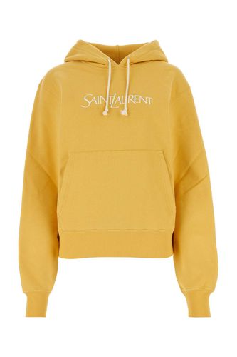 Yellow Cotton Oversize Sweatshirt - Saint Laurent - Modalova