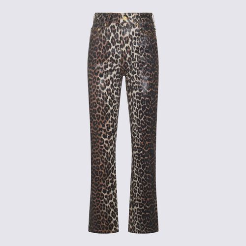 Ganni Leopard Cotton Jeans - Ganni - Modalova