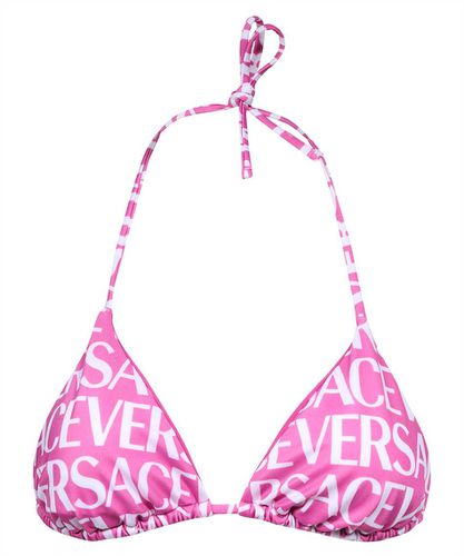 Versace All-over Logo Bikini Top - Versace - Modalova