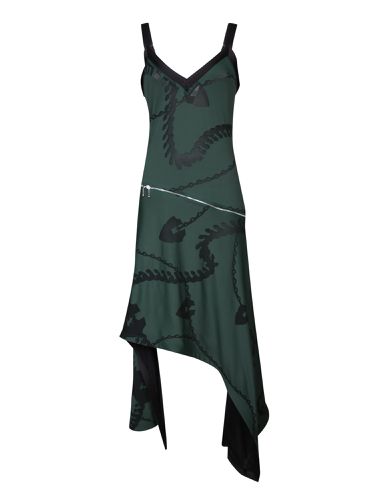 Burberry Green Pattern Dress - Burberry - Modalova