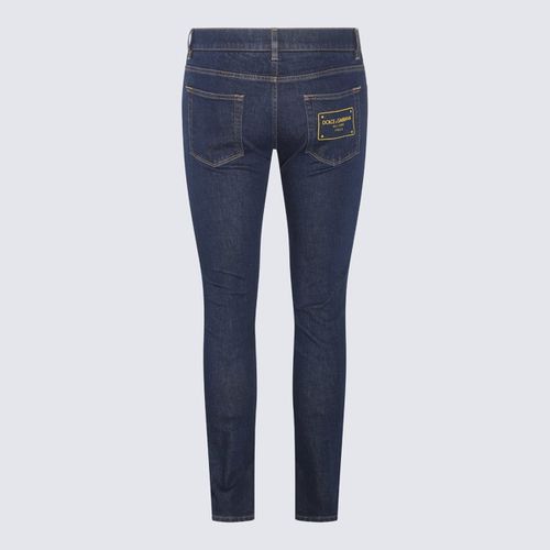 Dark Blue Cotton Blend Jeans - Dolce & Gabbana - Modalova