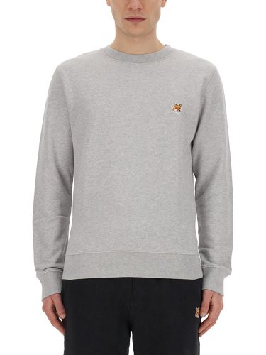 Sweatshirt With Fox Head Patch - Maison Kitsuné - Modalova