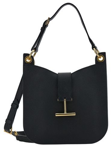 Tara Handbag With T Signature Detail In Grainy Leather Woman - Tom Ford - Modalova