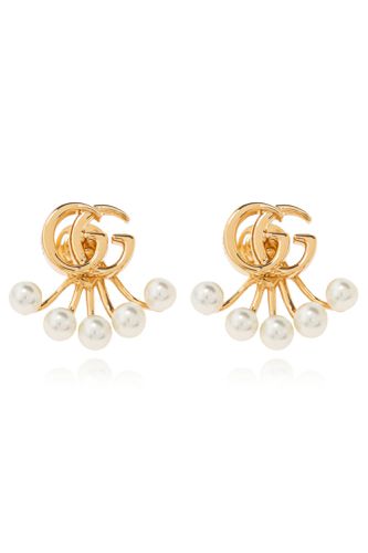 Earrings With Pearl Appliqués - Gucci - Modalova