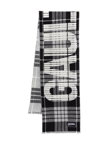 Tartan Wool Scarf With gaultier Logo - Jean Paul Gaultier - Modalova