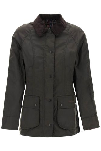 Brown Waxed Cotton Beadnell Jacket - Barbour - Modalova