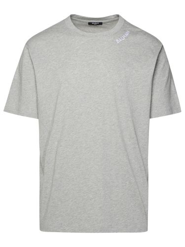 Balmain Grey Cotton T-shirt - Balmain - Modalova
