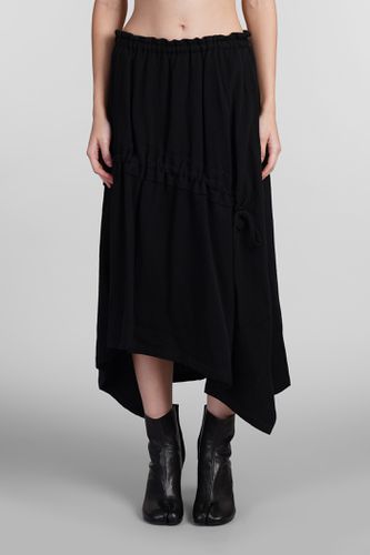 Yohji Yamamoto Skirt In Black Wool - Yohji Yamamoto - Modalova