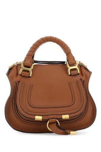 Brown Leather Mini Marcie Handbag - Chloé - Modalova
