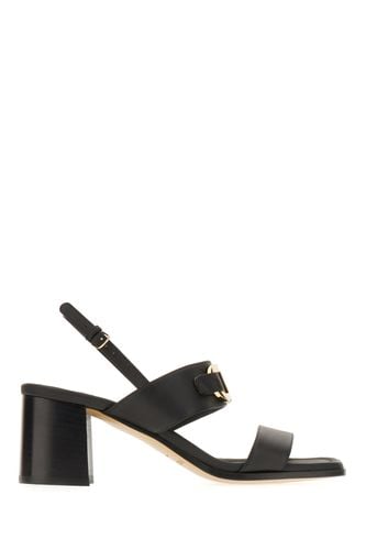 Ferragamo Black Leather Sandals - Ferragamo - Modalova