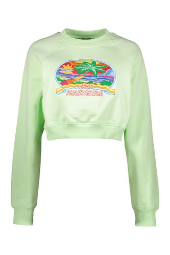 Casablanca Patch Cotton Sweatshirt - Casablanca - Modalova