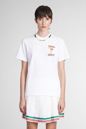 Casablanca T-shirt In White Cotton - Casablanca - Modalova