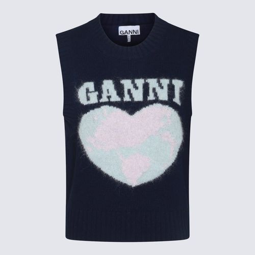 Ganni Dark Blue Wool Knitwear - Ganni - Modalova