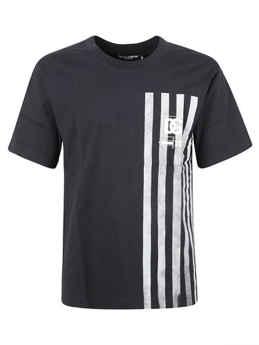 Stripe Detail Logo T-shirt - Dolce & Gabbana - Modalova