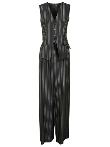 Wide Leg Striped Trousers - Alberta Ferretti - Modalova