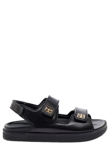 Flat Sandals With Straps And 4g Detail In Padded Leather Woman - Givenchy - Modalova