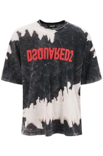 Tie-dye T-shirt With Print - Dsquared2 - Modalova