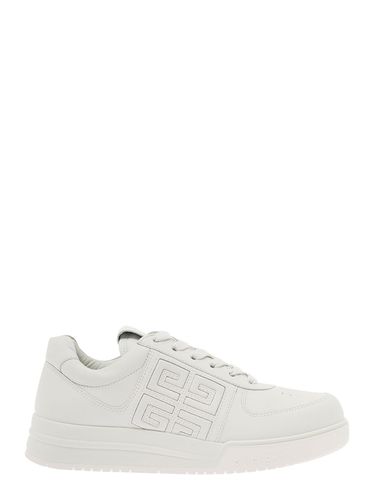 G White Low-top Sneakers With Tonal Logo In Leather Woman - Givenchy - Modalova
