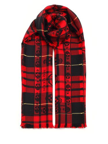 Tartan Skull Scarf - Alexander McQueen - Modalova