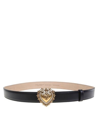 Devotion Belt In Lux Leather - Dolce & Gabbana - Modalova