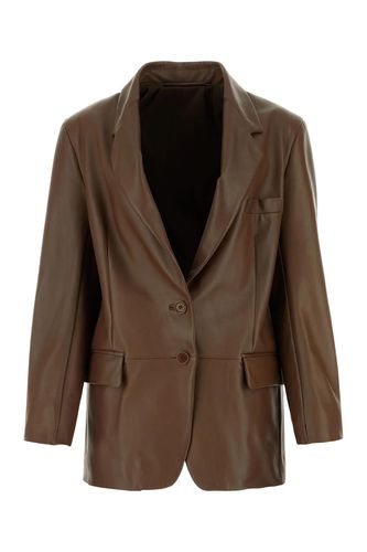 Chocolate Leather Glov Blazer - Salvatore Santoro - Modalova