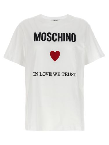 In Love We Trust T-shirt Moschino - Moschino - Modalova