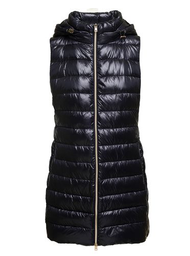 Long Sleeveless Down Jacket With Hood In Nylon Woman - Herno - Modalova