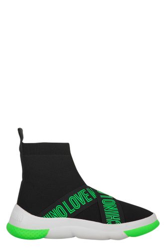 Knitted Sock-style Sneakers - Love Moschino - Modalova