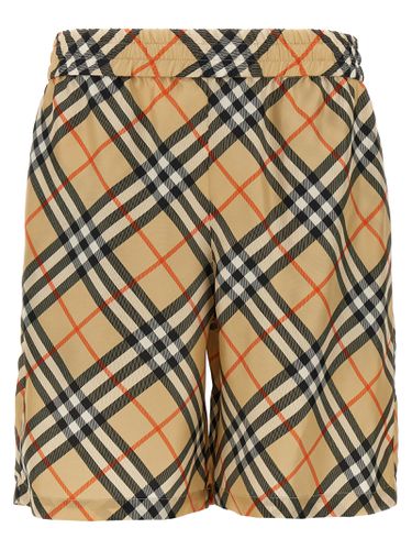 Burberry Check Silk Bermuda Shorts - Burberry - Modalova