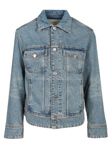 Logo Denim Jacket - Ami Alexandre Mattiussi - Modalova