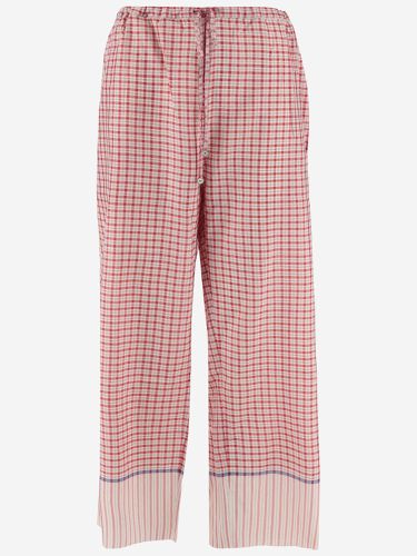 Pure Silk Pants With Check Pattern - Péro - Modalova