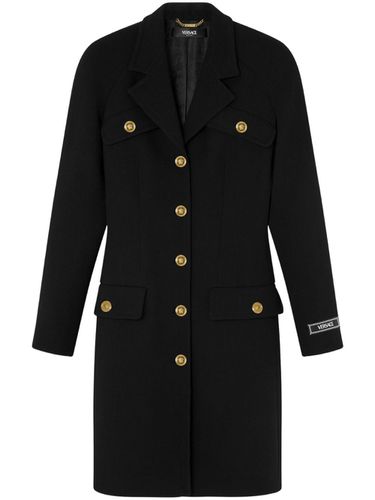 Coat In Double Wool Crepe Stretch - Versace - Modalova